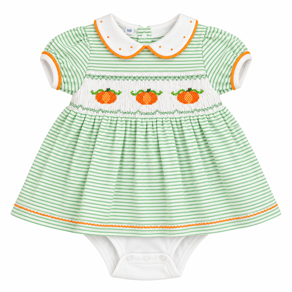 NB Magnolia Baby Smocked Pumpkin Dress
