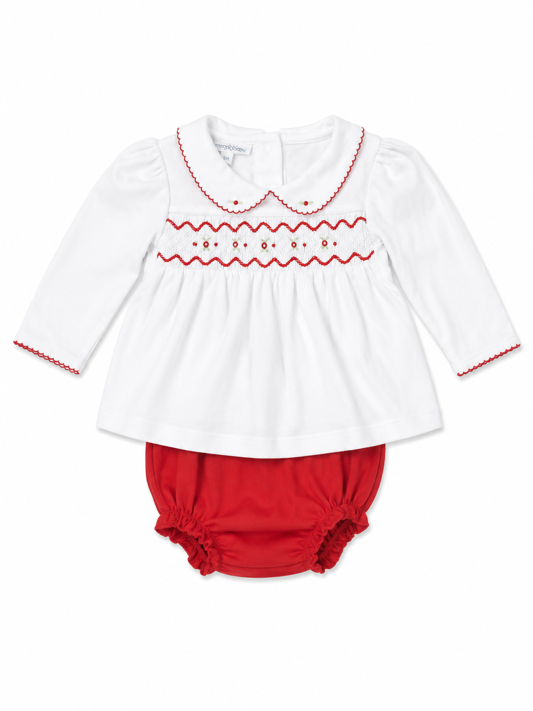 6M Magnolia Baby Ciara and Caden Smocked Collared Pant Set