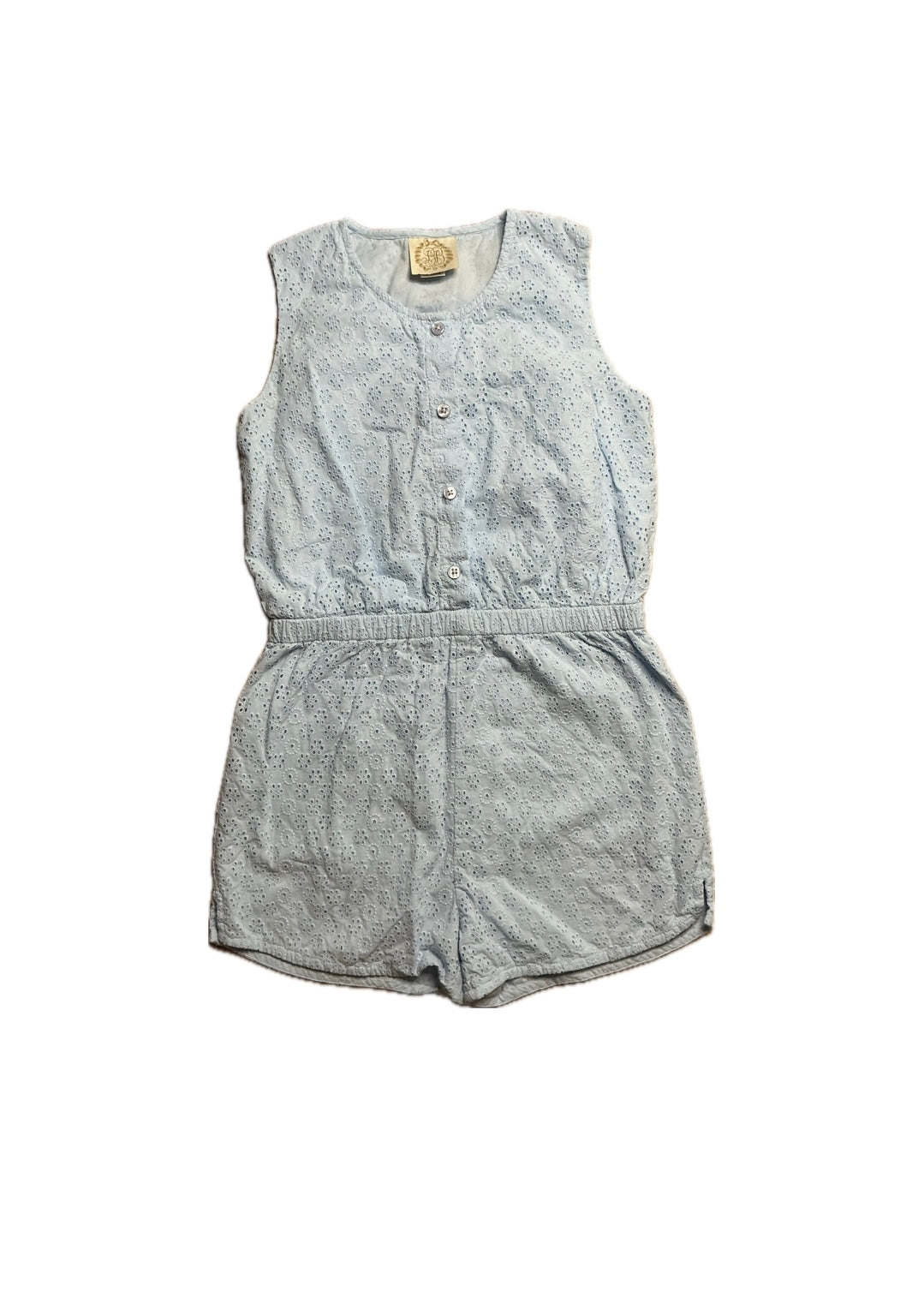 10 TBBC Eyelet Romper in Light Blue