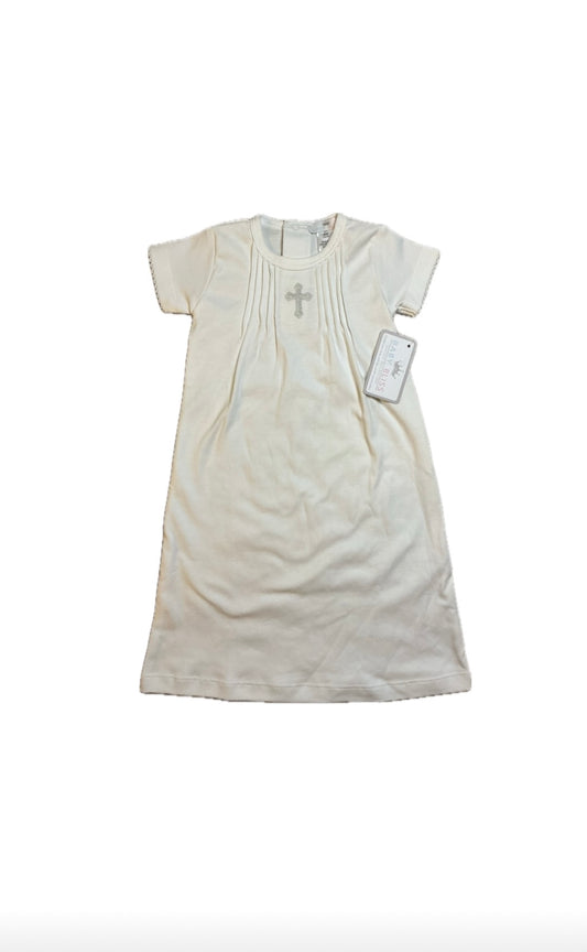 NB Baby Loren Holy Cross Pima Gown
