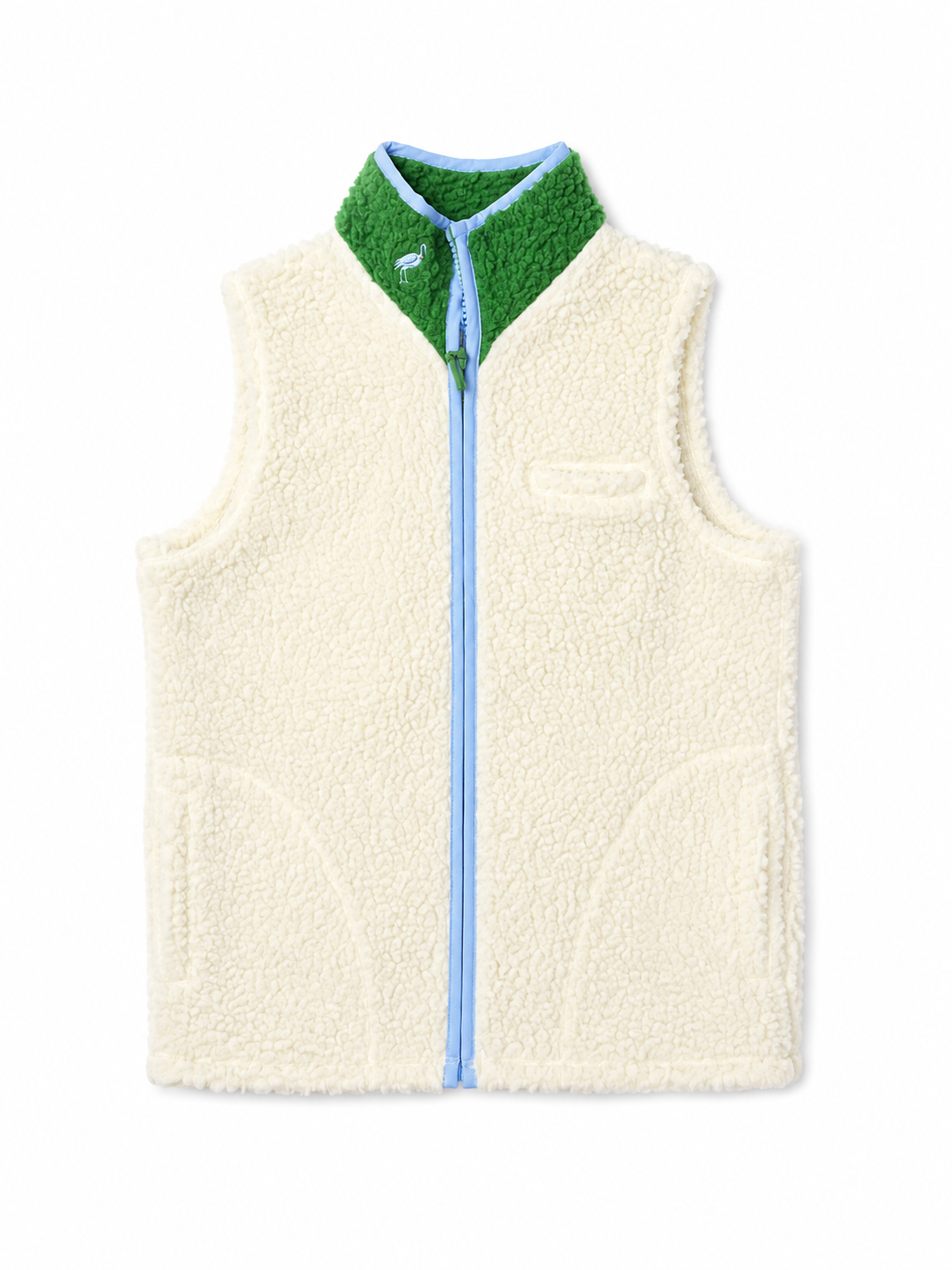 8 TBBC Van Camp Sherpa Vest in Palmetto Pearl
