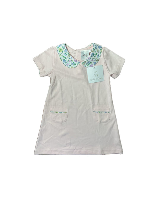 18M Maddie and Connor Floral collar and Pocket Pink Dress