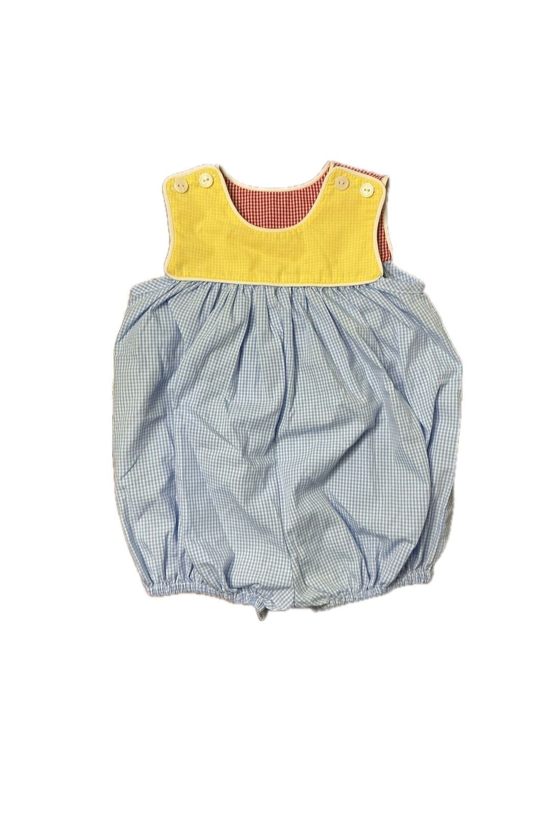 6M Lullaby Set Microcheck Red, Yellow and Blue Bubble