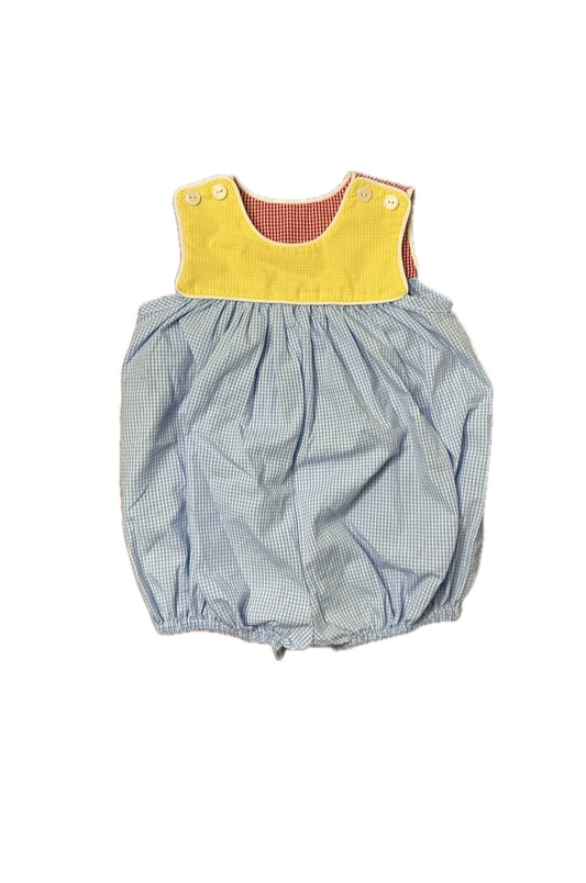 6M Lullaby Set Microcheck Red, Yellow and Blue Bubble