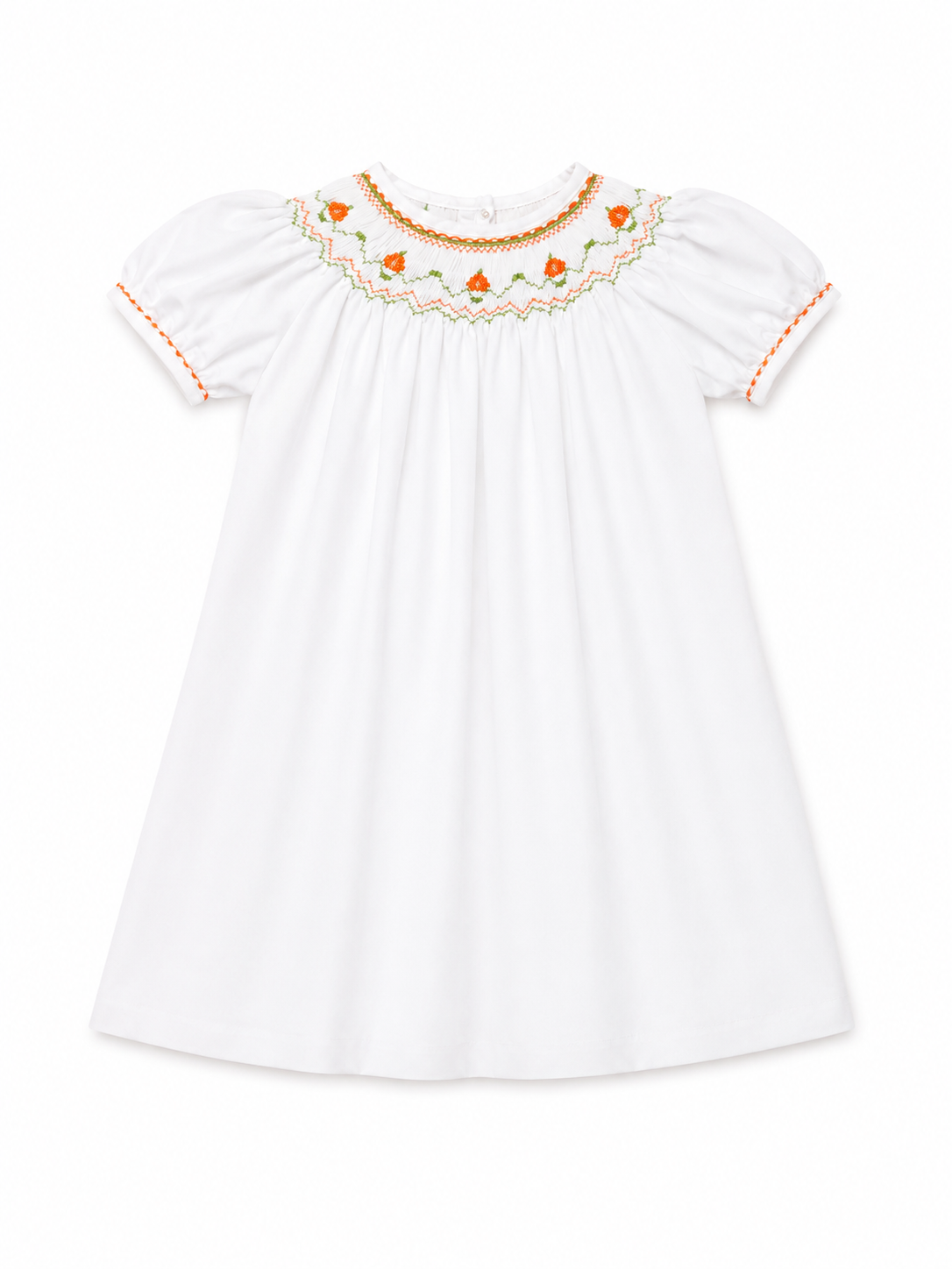 3T Brother & Sissy Pumpkin Smocked White Bishop