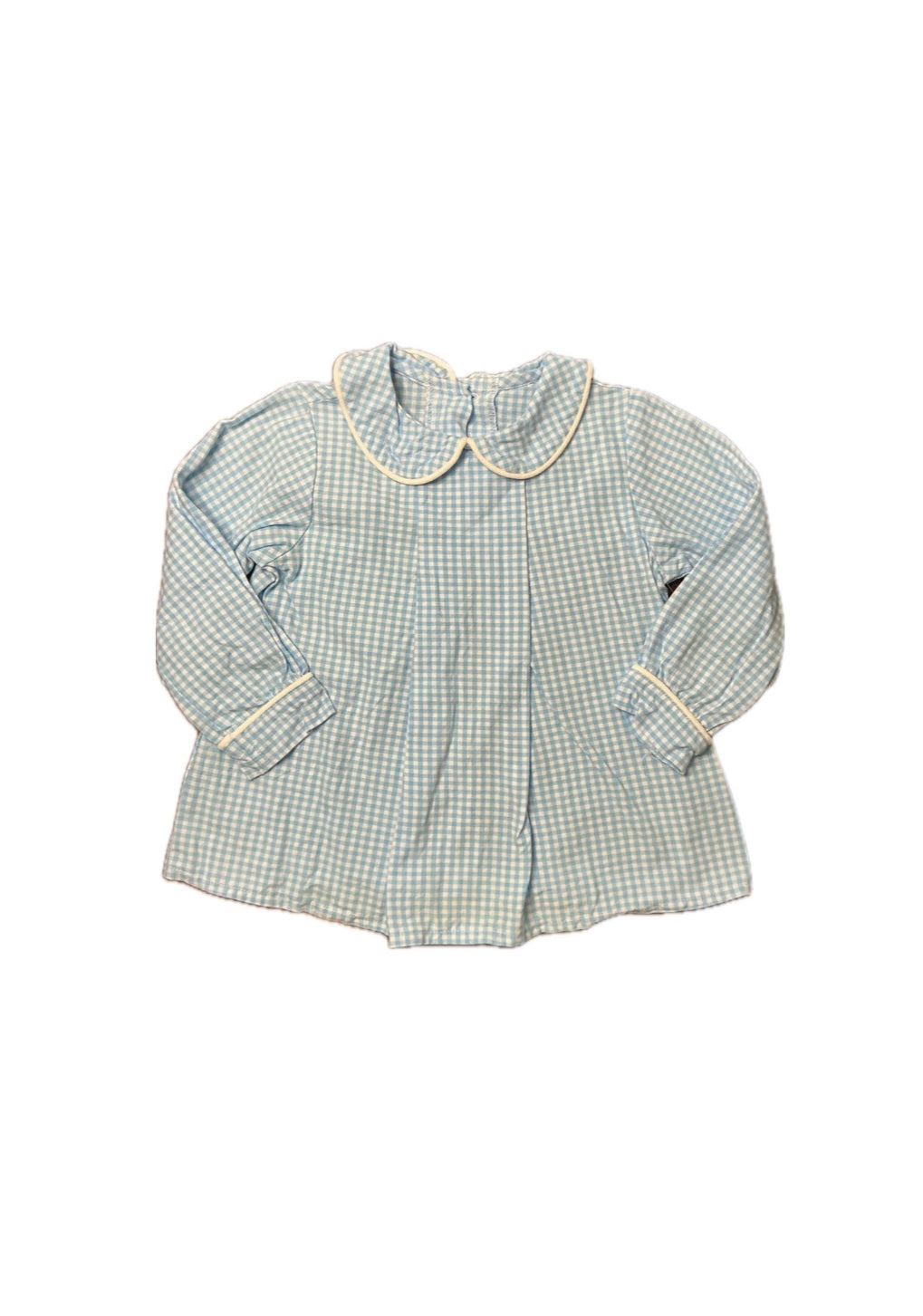 2T Willow Peter Pan Collar Teal/White Top