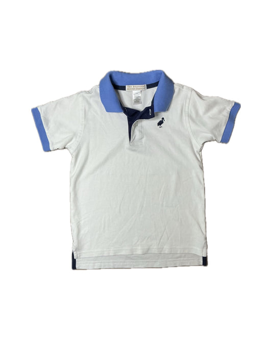 Boy 5 TBBC Prim and Proper Polo Beaufort Worth Ave White/Sunrise Blvd Blue