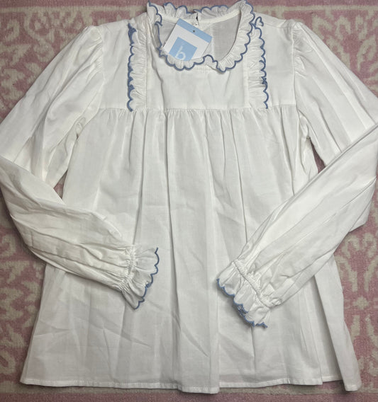 12 Bella Bliss Lucille Ruffled Blouse