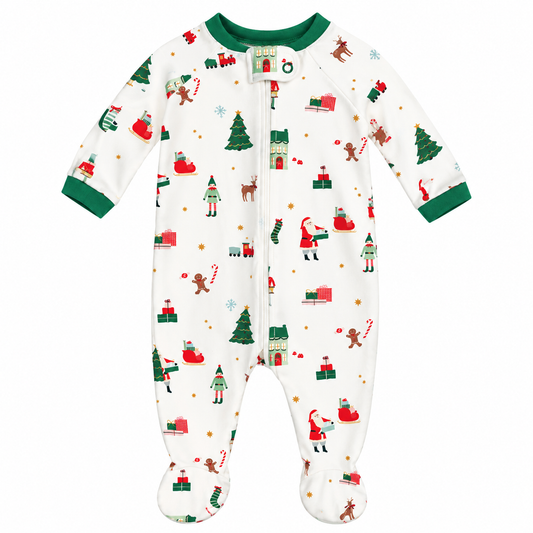 3M Lake Christmas Footed Sleeper