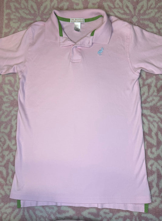 Sz 10 TBBC Prim & Proper Polo Palm Beach Pink with Buckhead Blue Stork