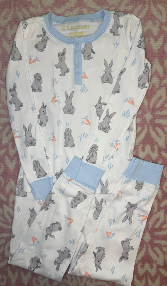 Sz 6 TBBC Suttons Sweet Dreams Set Broad St. Bunnies (Blue) with Buckhead Blue