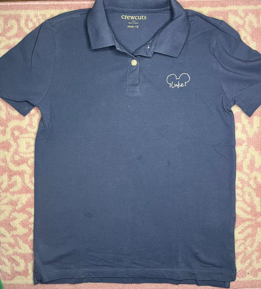 12 Crewcuts Polo with “Luke” and Mouse Ears