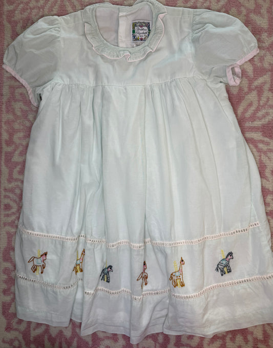 Sz 6 Christian Elizabeth Mint Carousel Dress