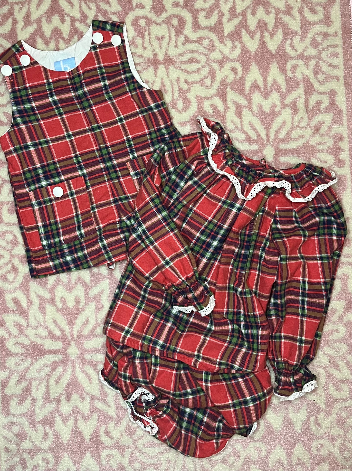 Sz 6M Bella Bliss Holiday Plaid Jon Jon