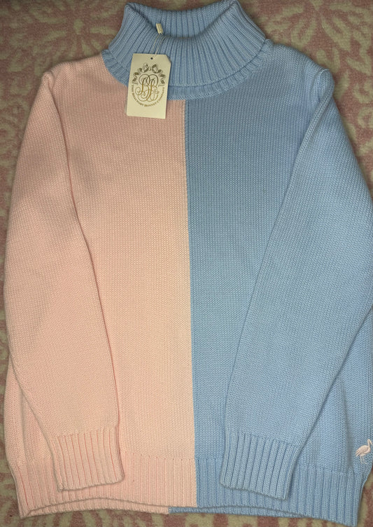 Sz 10 TBBC Townsend Turtleneck Sweater-Palm Beach Pink
