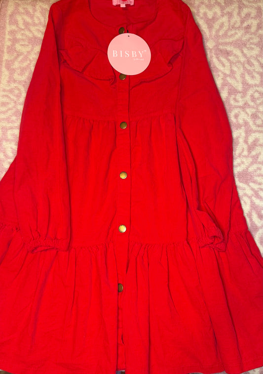 Sz 10 Bisby Western Cord Dress