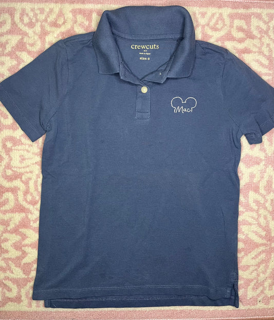 8 Crewcuts Polo with “Mac” and Mouse Ears
