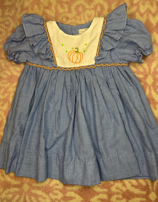 9M Petit Ami Pumpkin Ruffle Dress