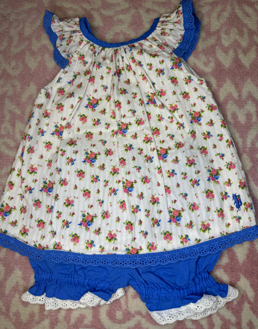 12M Well Dressed Wolf Floral Bloomer Set