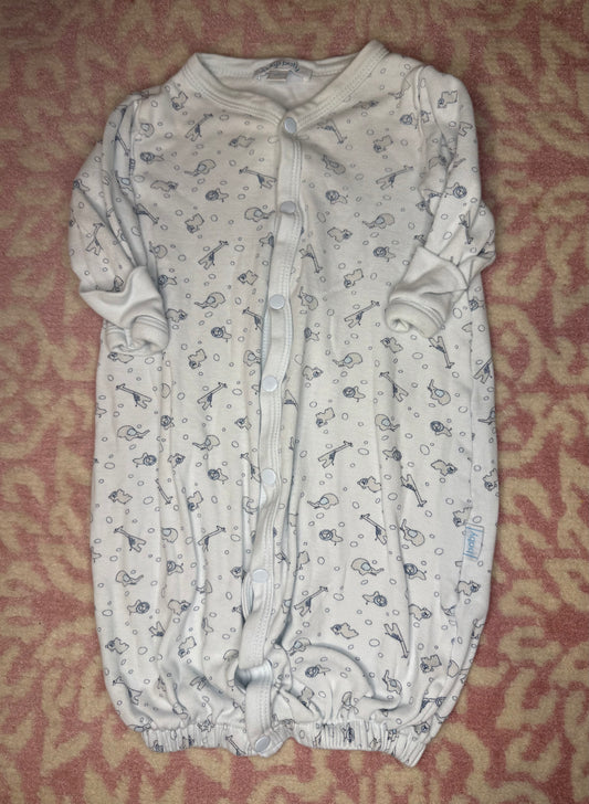 Le Top Baby Animal Button Down Gown
