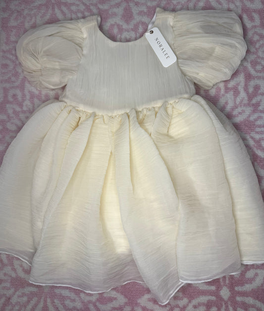 2T Noralee Cream Puff Sleeve Dress