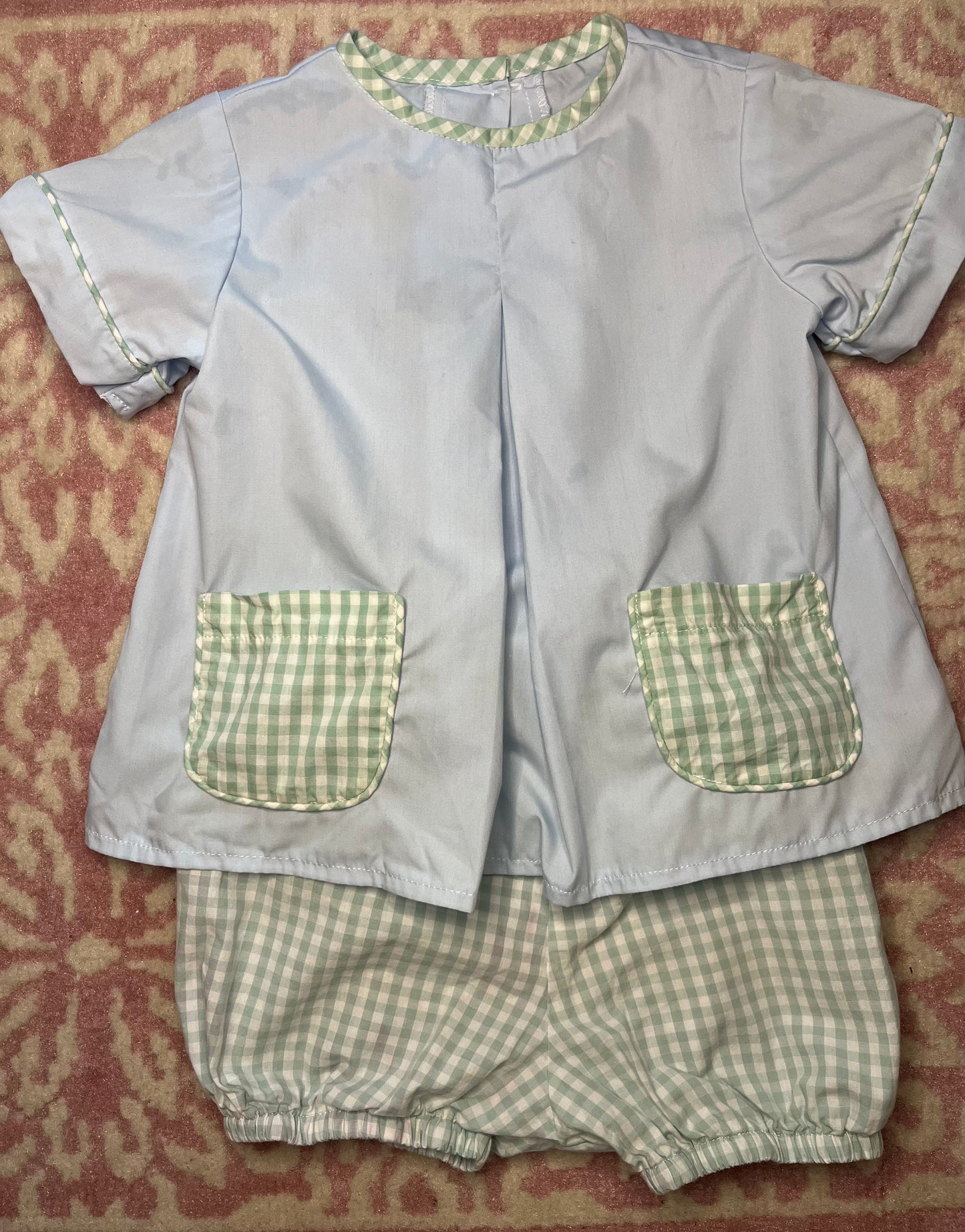 Sz 2T Mint Magnolia Bloomer Set