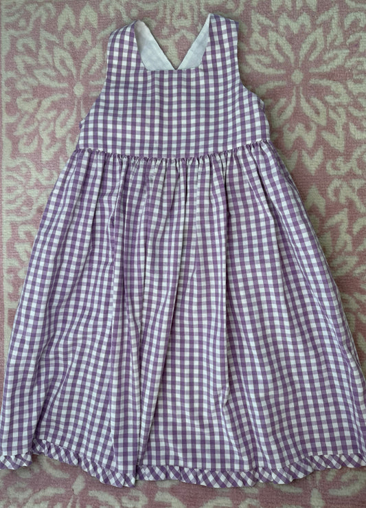 Sz 3/4 Kelly’s Kids Purple Gingham Dress