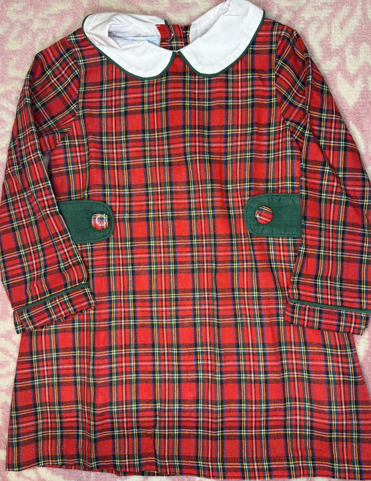 The Oaks Christmas Plaid LS Dress