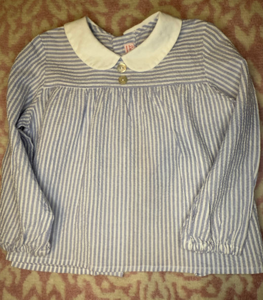2Y La Coqueta Blue & White Striped Top