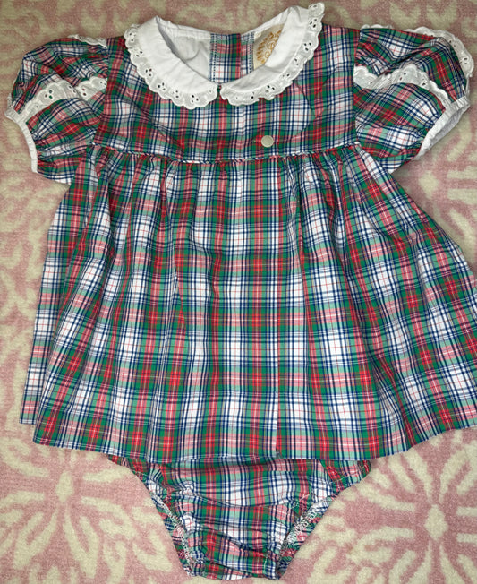 4T TBBC Mary Baker Bloomer Set in Prestonwood Plaid