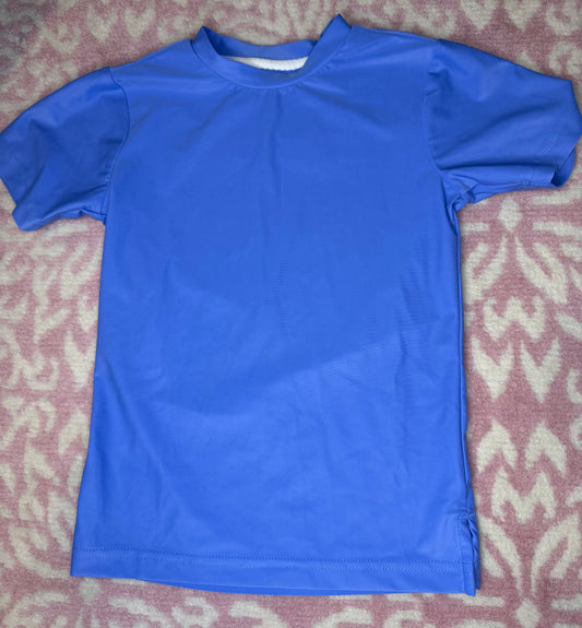 Sz 3/4 Courtside Kids Blue Athletic Shirt