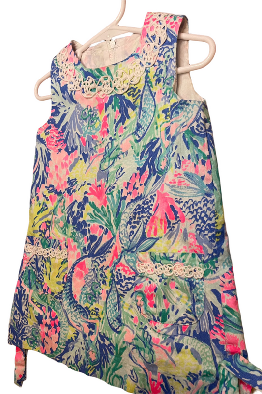 Sz 3 Lilly Pulitzer Seashell Watercolor Mermaid Dress