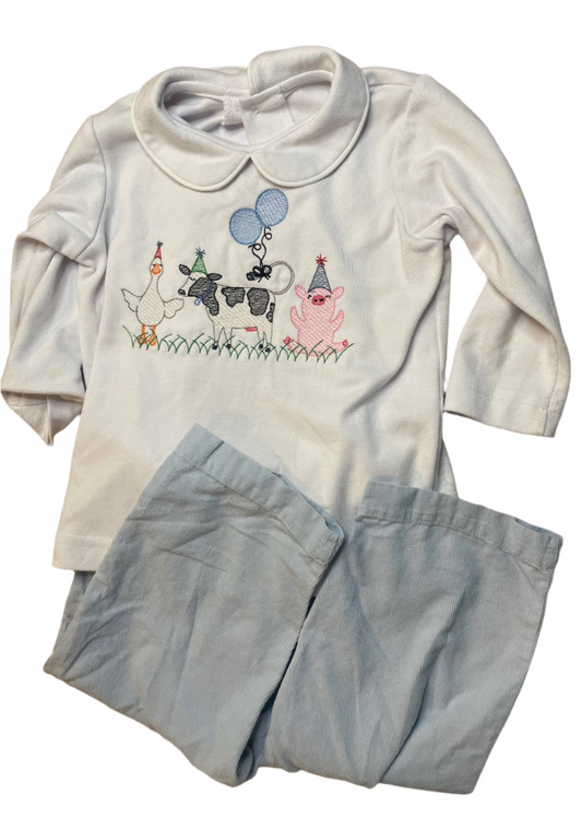 Baby Sen Barn Yard Birthday Pant Set