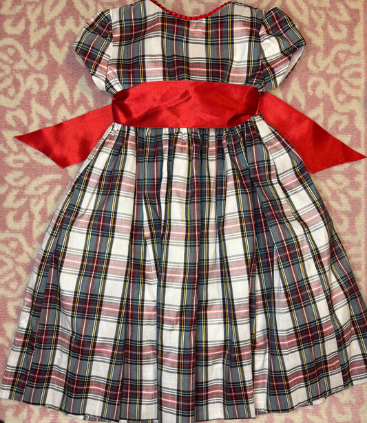 3T Bailey Boys Tartan Dress with Red Bow