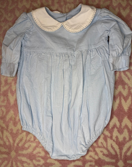 6M Two Girls and A Boy Baby Blue LS Cord Bubble