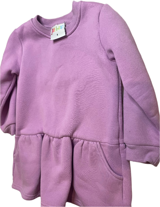 Sz 4 Jelly Bean Purple Sweatshirt Dress