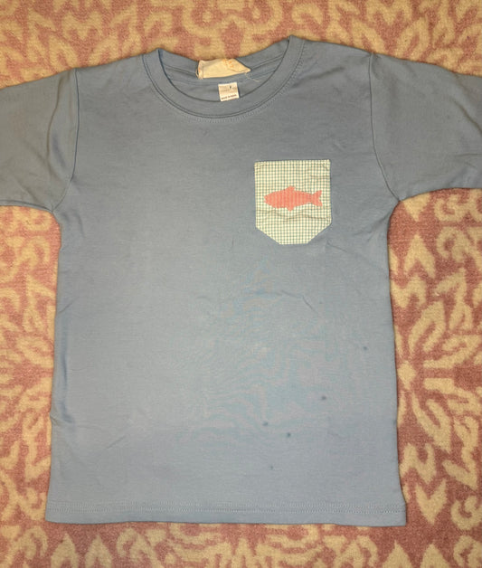 Sz 5/6 Hannah Kate Fish Pocket Polo