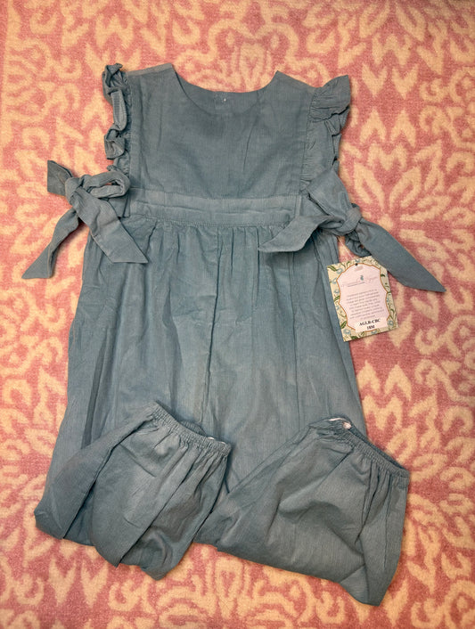 12M Remember Nguyen Cadet Blue Abigail Long Romper