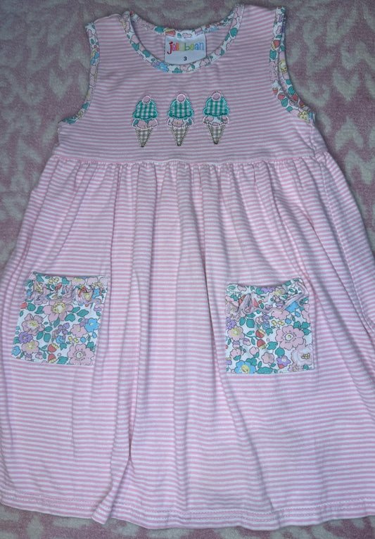 Sz 3 Jelly Bean Ice Cream Floral Knit Dress