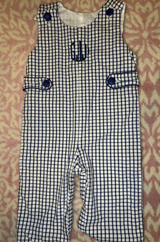 18M “GJJ” mono Navy Check Longall