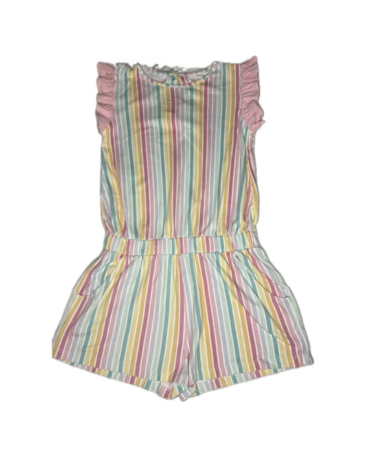 12 James & Lottie Colorful Striped Ruffle Knit Romper