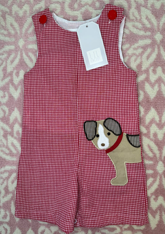 Sz 6/12M Lil Cactus Puppy Red Gingham Jon Jon