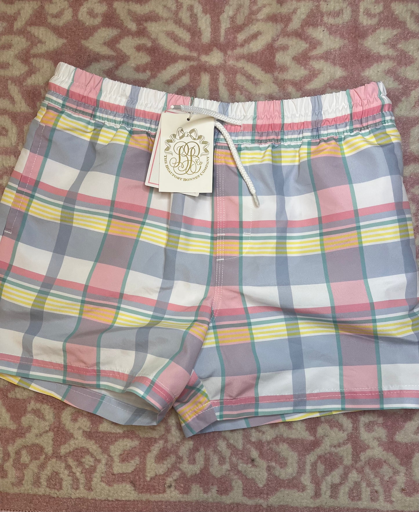 10 TBBC Tortola Swim Trunks in Tennis Pro Plaid