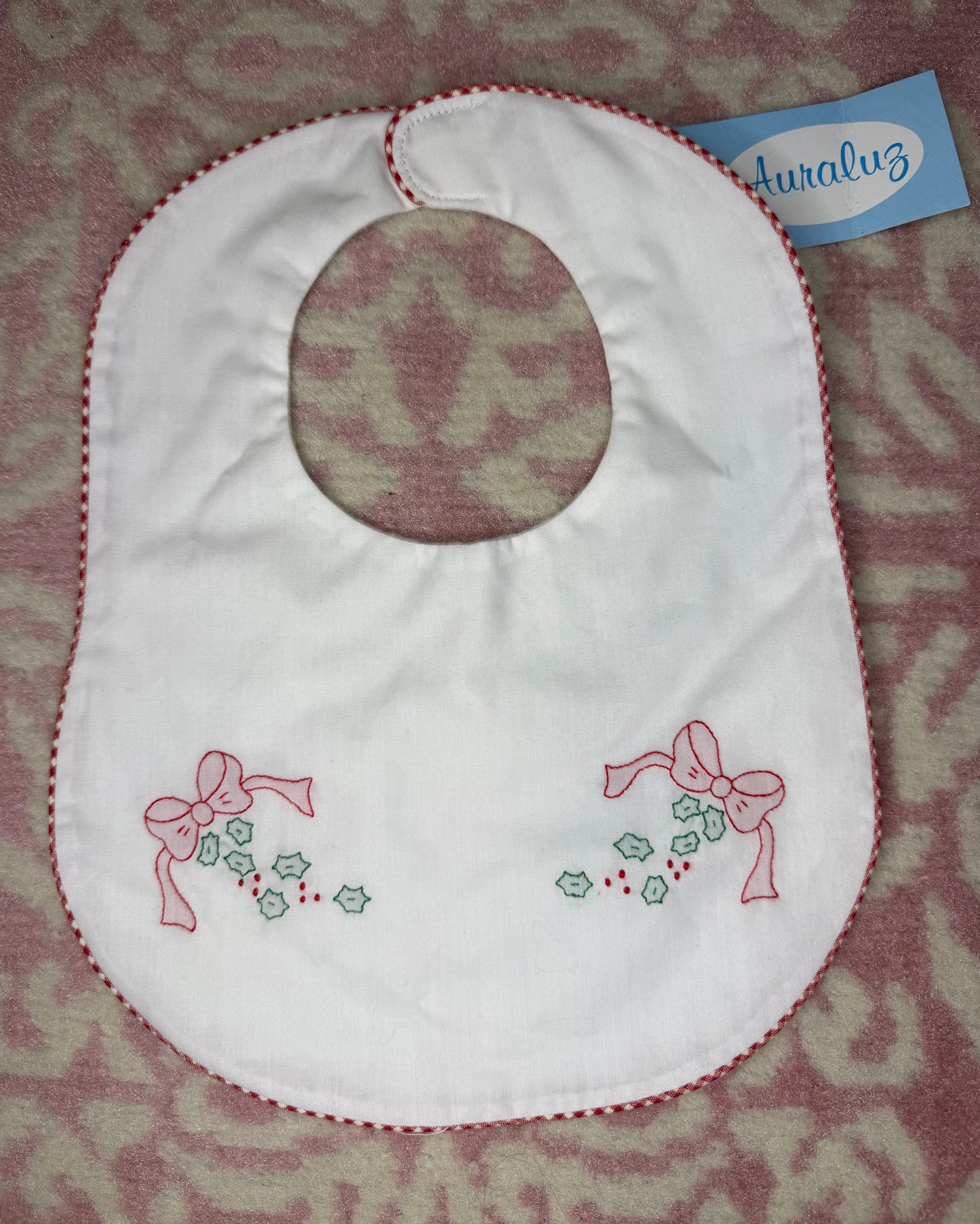 Auraluz Christmas Bow Bib