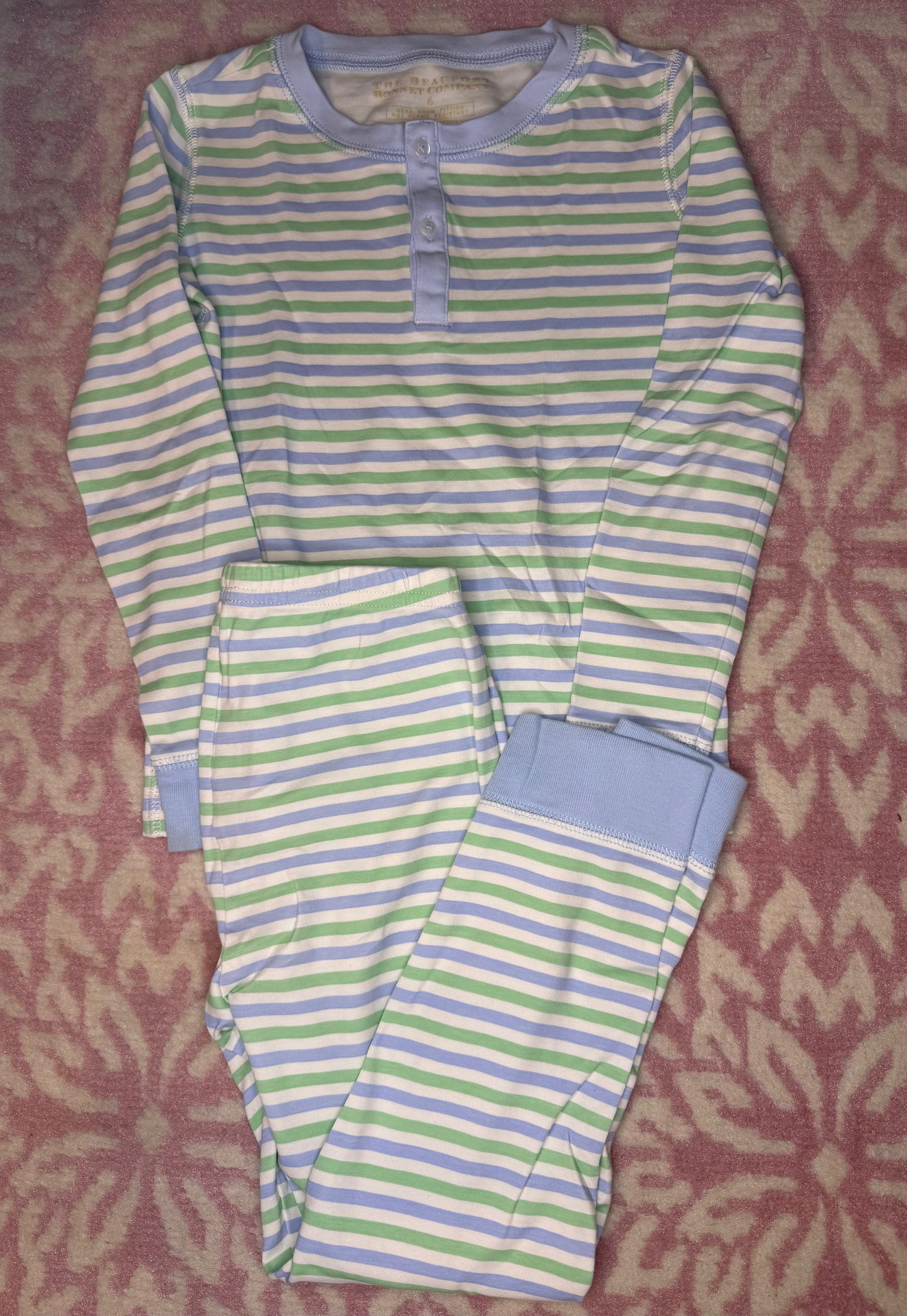 Sz 6 TBBC Sutton's Sweet Dream Set - Kennedy Cruise Stripe (Beale Street Blue) with Beale Street Blue