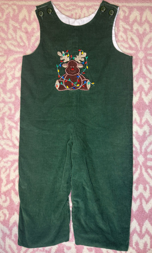 12M Remember Nguyen Reindeer w/ Lights Applique’ Cord Longall