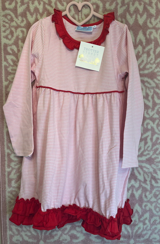 Sz 8 Trotter Street Kids LS Ruffle Dress