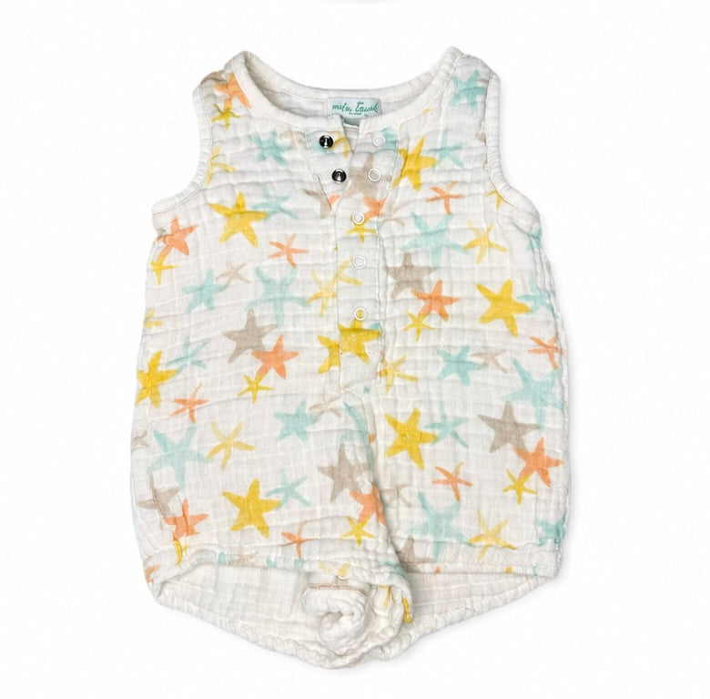 0/3M Nola Tawk Starfish Muslin Romper