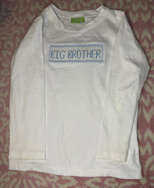 Sz 5 Classic Whimsy Smocked Big Brother LS Shirt