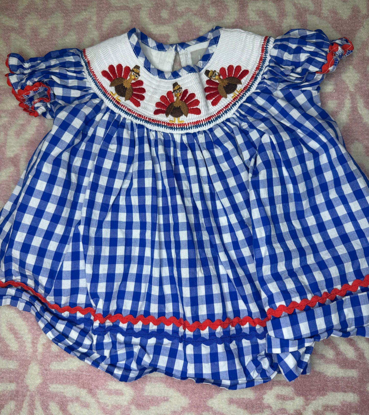 3/6M Lil Cactus Turkey Smocked Dress